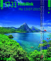 Blue green nature tema screenshot