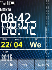 Big Digital Clock 01 tema screenshot