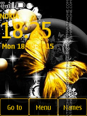 Yellow Butterfly Shine tema screenshot