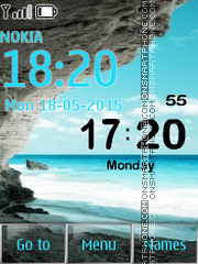 Mediterranean Sea Digital Clock theme screenshot
