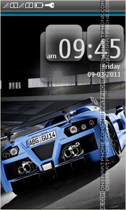Blue Sport Car 02 theme screenshot