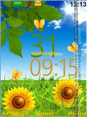 Sunny Flowers tema screenshot