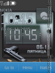 Pistol Clock theme screenshot