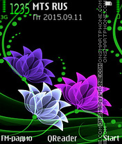 Neon-Flowers tema screenshot