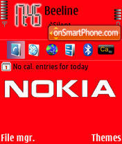 Скриншот темы Nokia Red