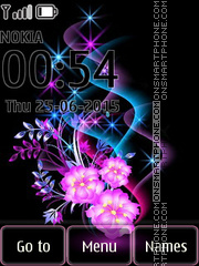Glowing Flowers 02 tema screenshot