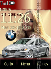 BMW with Blonde Girl theme screenshot