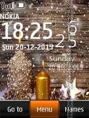 Christmas Digital Clock 01 theme screenshot