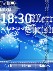 Blue Christmas Balls 01 theme screenshot