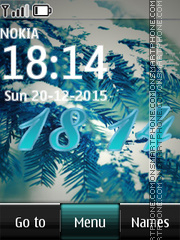 Winter Digital Clock 04 tema screenshot