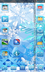 Скриншот темы Ice Snowflakes