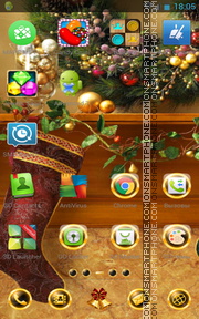 Black Xmas Decorations tema screenshot