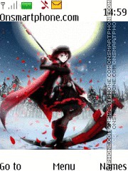 Ruby Rose RWBY theme screenshot