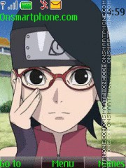 Capture d'écran Sarada Uchiha Naruto thème