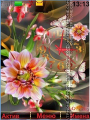 Flowers Butterflies tema screenshot