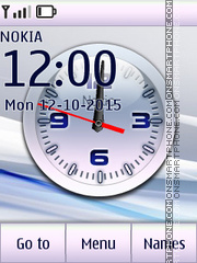 Clock White tema screenshot