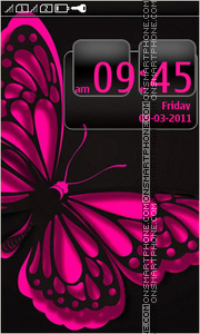 Butterfly on Black background es el tema de pantalla