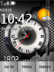 Clock Metal tema screenshot