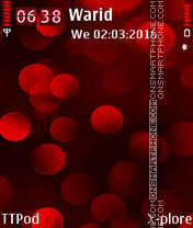 Red Spheres theme screenshot