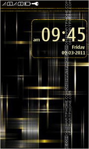 Black and gold abstract tema screenshot