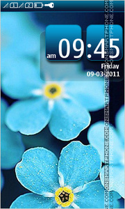 Blue Flowers 07 theme screenshot