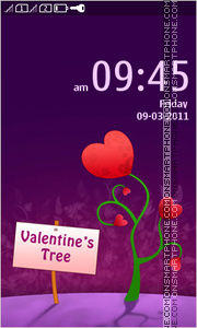 Valentines Tree 01 tema screenshot