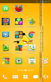 Angry Birds Yellow es el tema de pantalla