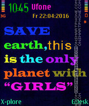 Save Earth es el tema de pantalla