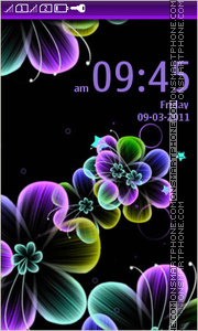 Abstract colorful flowers es el tema de pantalla