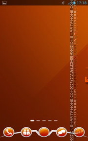 Orange Pattern Go Launcher es el tema de pantalla