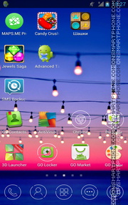 Violet Light bulbs tema screenshot