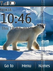 White Polar Bear tema screenshot