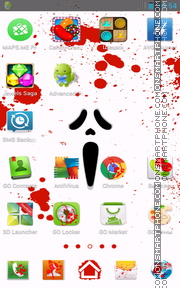 Scream Face tema screenshot