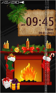 Holiday Fireplace theme screenshot