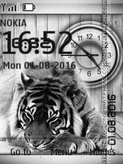 Black and white tiger tema screenshot