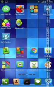 Blue Pixels theme screenshot