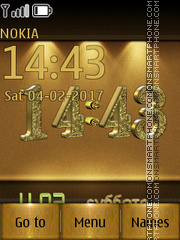 Gold Clock tema screenshot