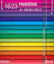 Rainbow Strips tema screenshot