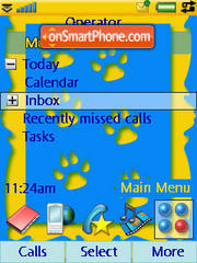 Blue And Yellow tema screenshot