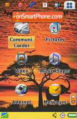 African Sunset tema screenshot