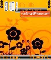 Capture d'écran Orange Flowers thème
