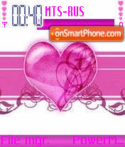 Pink Heart tema screenshot