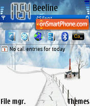 Скриншот темы Winter Symbian