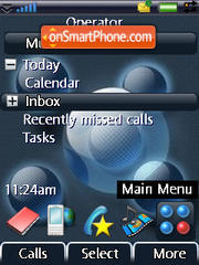 Uiq3 M600i Blueballs tema screenshot