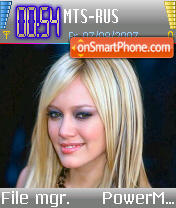 Capture d'écran Hilary Duff v9 thème