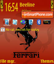 Ferrari Red default tema screenshot