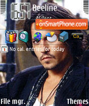 Capture d'écran Johnny Depp thème