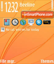 Orange Basic tema screenshot