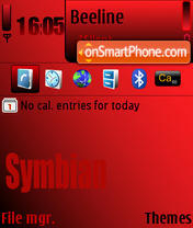 Symbian Dark Rubine es el tema de pantalla