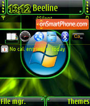 Скриншот темы Green Vista QVGA